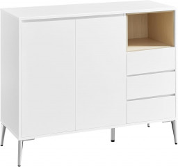 Komoda se 3 zásuvkami 40 x 103,5 x 85 cm | bílá č.3