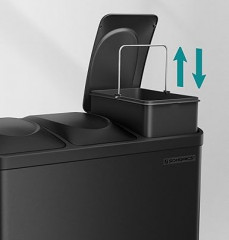 Recyklační koš 3x15 l | černý č.3