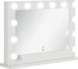 Hollywoodské zrcadlo s dotykovým spínačem 80 x 60 cm | bílé č.1