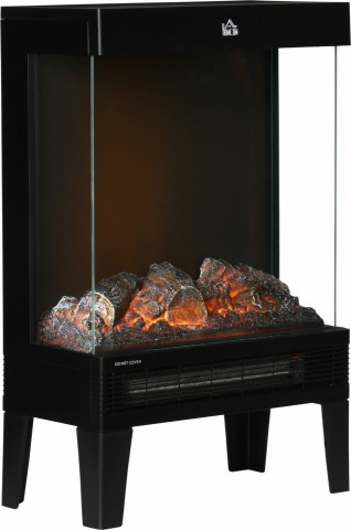 Elektrický krb s 3D efektem plamene | černý č.2