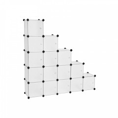 Variabilní regálový organizér 153 x 31 x 153 cm | bílý č.3