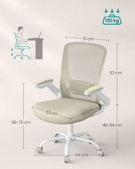 Ergonomická kancelářská židle s látkovým potahem | béžová č.3