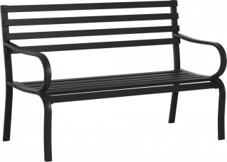 Kovová zahradní lavice 127 x 58 x 82 cm | černá