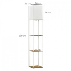 Stojací lampa se 3 přihrádkami | bílá č.2