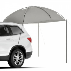 Vodotěsná markýza na auto 2,9 x 2,8 x 2,3-2,6 m | světle šedá č.3