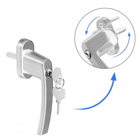 Sada 2 okenních klik | stříbrné č.4