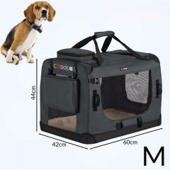 Přepravní box pro psy M 60x42x44cm | tmavě červený č.2