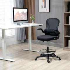 Kancelářská ergonomická židle s nožním kruhem | černá č.1