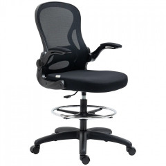 Kancelářská ergonomická židle s nožním kruhem | černá č.3
