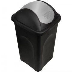 Odpadkový koš 60l | černý/stříbrný č.3