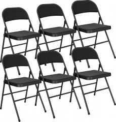 Sada 6 skládacích židlí 45 x 46 x 78 cm | černé č.1