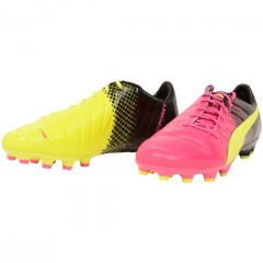 Kopačky lisovky Puma evoPOWER 1.3 Tricks AG 10358201 | Yellow - Pink - Black | velikost 44 (US 10,5 / UK 9,5) č.1