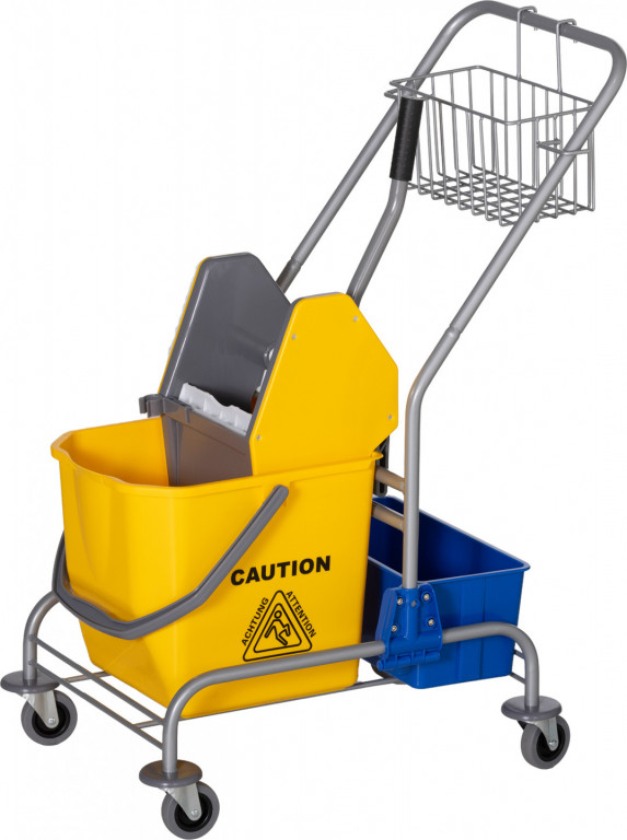Úklidový vozík se závěsným košem 72 x 49,5 x 95 cm | žlutý