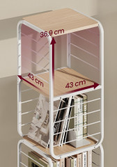 Všestranná 4 patrová police | béžová / bílá č.3