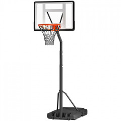 Basketbalový koš se stojanem 90 x 165 x 302-352 cm | černý č.3