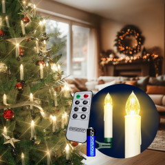 Sada 30 LED vánočních svíček | bílé č.3