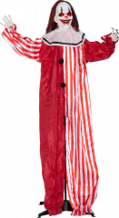 Halloweenská dekorace klaun 165 cm | červená č.1