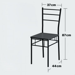 Pětidílná jídelní sestava Leo | antracit č.2