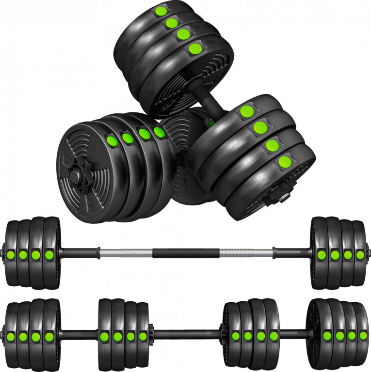 Sada činek 2 v 1, 30 kg | černé