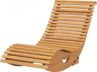 Dřevěné houpací lehátko 130 x 60 x 60 cm | přírodní č.1