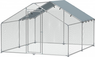 Ohrádka pro kuřata, 3 x 3,4 x 1,9 m | stříbrná č.1
