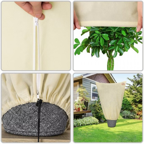 Sada 3 krytů na ochranu rostlin 0,6x0,8m | béžová č.3