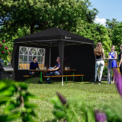 2 boční panely na altány 3x3m | černá 2 boční panely na altány 3x3m | černá