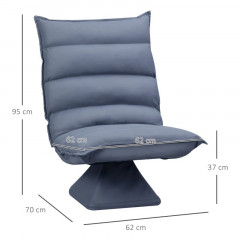 Relaxační otočné křeslo Tim | šedé č.3