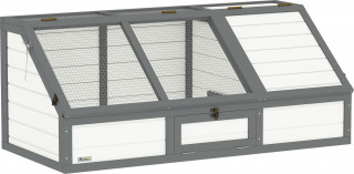 Dřevěný domek pro želvy 120 x 55 x 50 cm | bílý