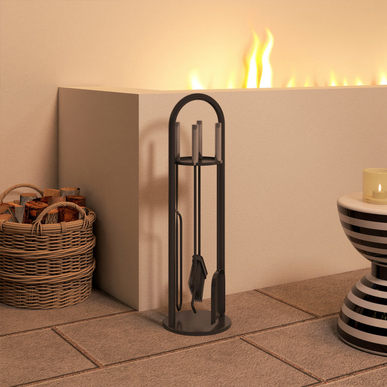 5dílná sada krbového příslušenství | černá