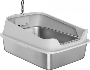 Kočičí toaleta XXL 70 x 50 x 30 cm | světle šedá č.1