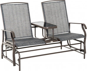 Zahradní lavice se stolem | Hnědá + Šedá č.1