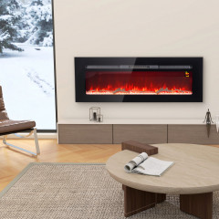 Nástěnný elektrický krb 1800 W | černý č.1
