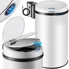 Senzorový odpadkový koš 40l | bílý nerezový č.3