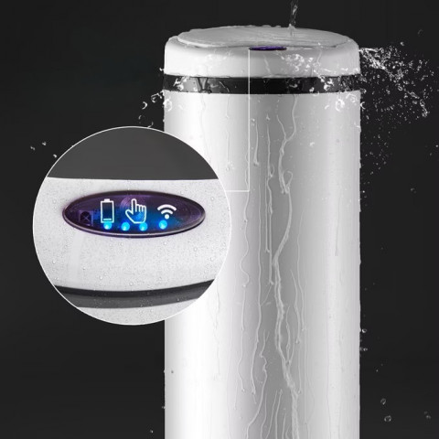 Senzorový odpadkový koš 40l | bílý nerezový č.4