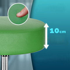 Pojízdná stolička s kolečky otočná o 360° | zelená č.2
