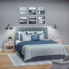 Noční stolek Kiel sada 2 kusů 41x39x28cm | dub č.1