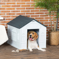 Bouda pro psy do 20 kg, 65 x 75,7 x 63 cm | šedá č.1