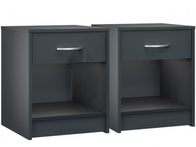 Noční stolek Hamburg sada 2 kusů 50x40x35cm | antracit č.2