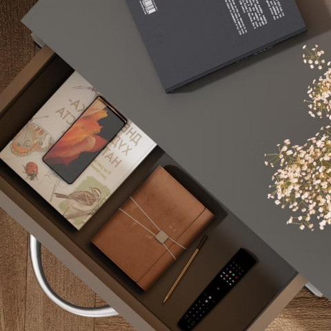 Noční stolek Jamie 55x40x28cm | antracit č.4