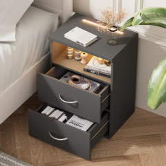 Noční stolek Jamie 55x40x28cm | antracit č.1