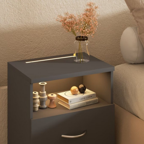 Noční stolek Jamie 55x40x28cm | antracit č.5