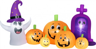 Halloweenská dekorace duch s náhrobním kamenem 240 x 130 x 130 cm | vícebarevná č.1