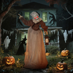 Halloweenská dekorace čarodějnice 150 cm | hnědá