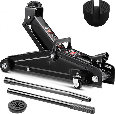 Zvedák auta 3t 135-400 mm + ocelově vyztužená gumová podložka č.4