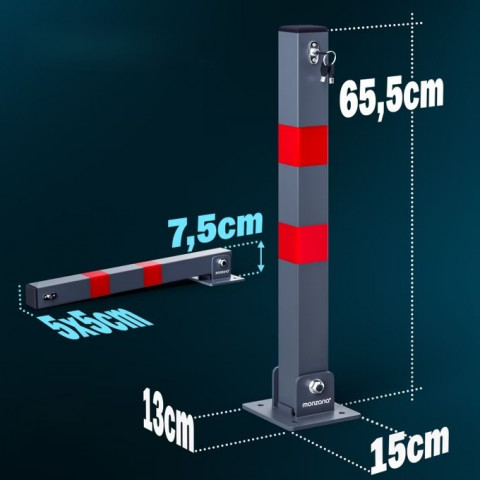 Parkovací zábrana 5x5x65cm č.2