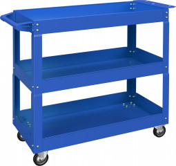 Ocelový vozík na nářadí se 3 úrovněmi | modrý č.1