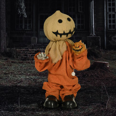 Halloweenská dekorace, strašák 77 cm | vícebarevná č.1
