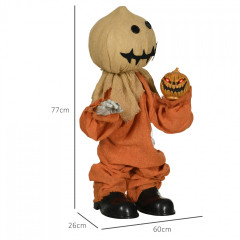 Halloweenská dekorace, strašák 77 cm | vícebarevná č.3