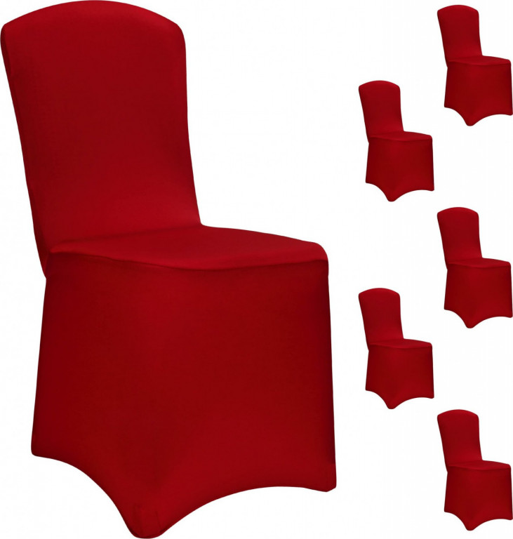 Sada 6 potahů na židle | bordová